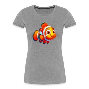 Clownfish - Women's Premium Organic T-Shirt - heather grey - Front - Mia (176cm)