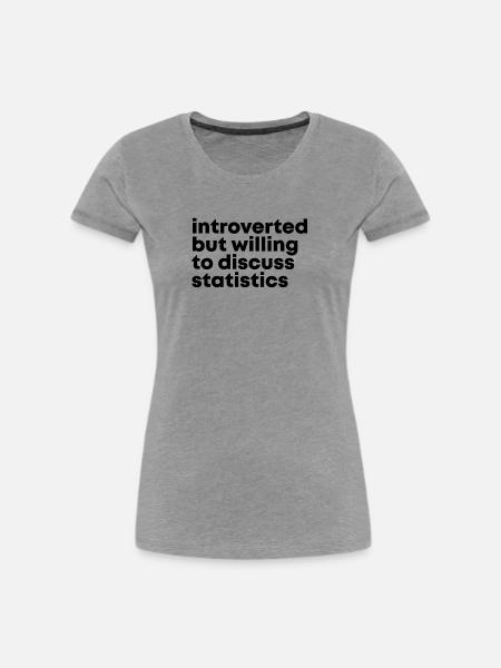 Statistik Statistik Statistik - Frauen Premium Bio T-Shirt - Grau meliert