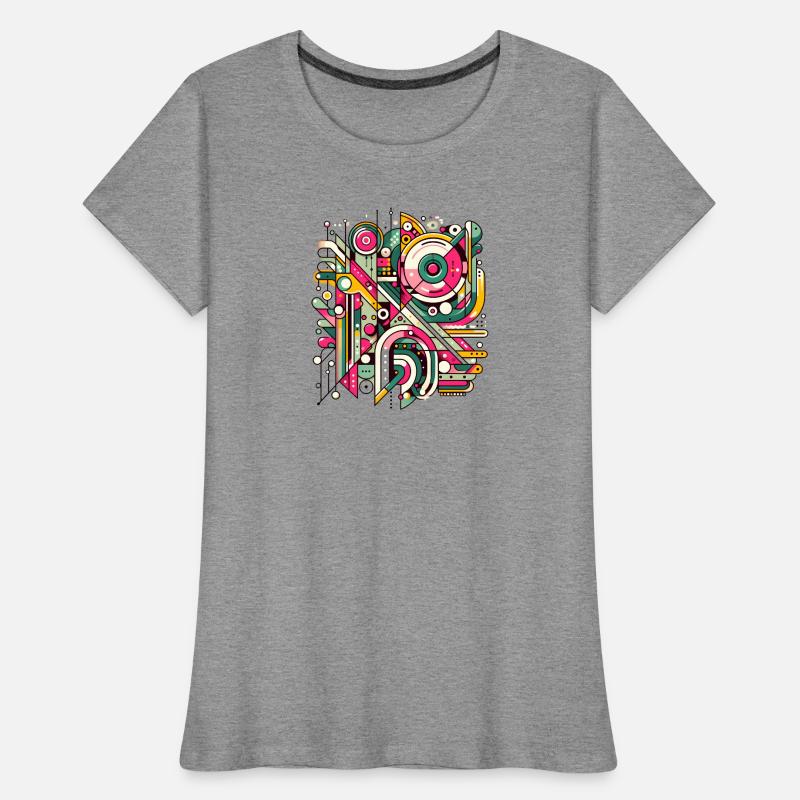 Neon Geometry — Hypergrid Frauen Premium Bio T-Shirt