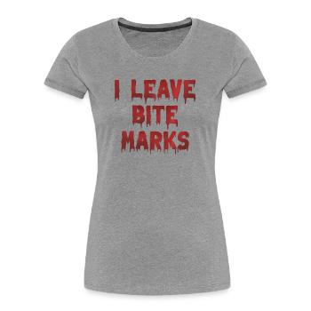 Bite Mark's Blood Traces - Women's Premium Organic T-Shirt - heather grey - Front - Mia (176cm)