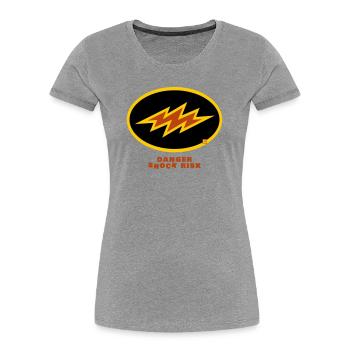 shock risk - Women's Premium Organic T-Shirt - heather grey - Front - Mia (176cm)
