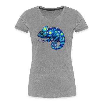 Chameleon - Women's Premium Organic T-Shirt - heather grey - Front - Mia (176cm)