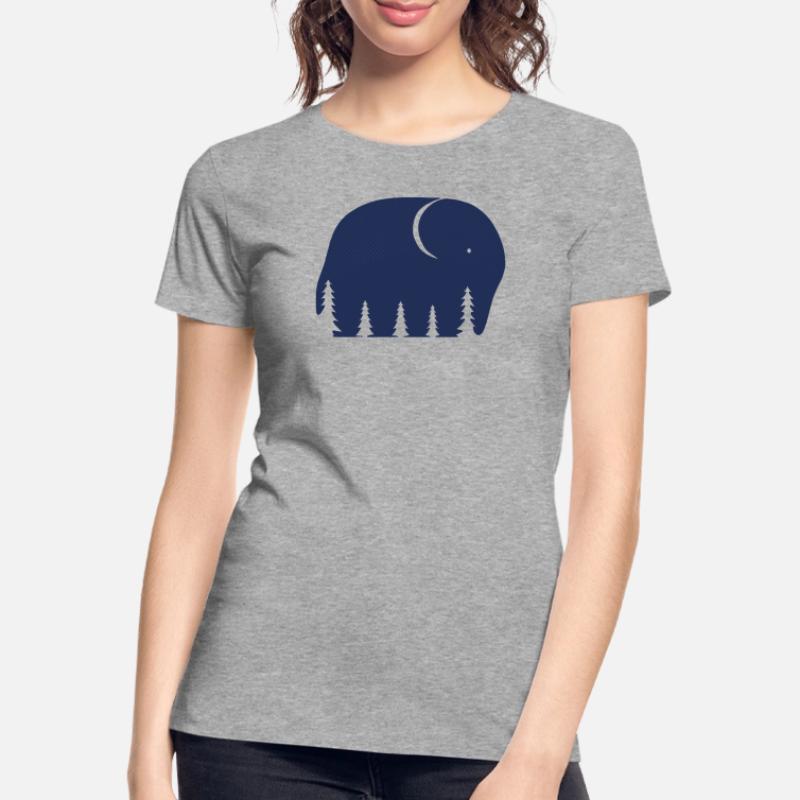 Ein Elefant oder ein Wald in dieser Fun Optical Illusi Frauen Premium Bio T-Shirt