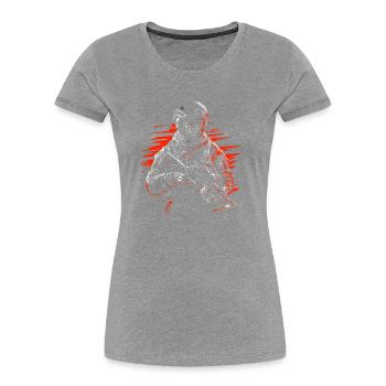 Special Forces - Frauen Premium Bio T-Shirt - Grau meliert - Vorne - Mia (176cm)