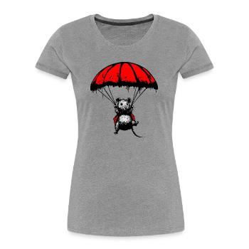 Adrenaline Council: Adventure Calls - Women's Premium Organic T-Shirt - heather grey - Front - Mia (176cm)