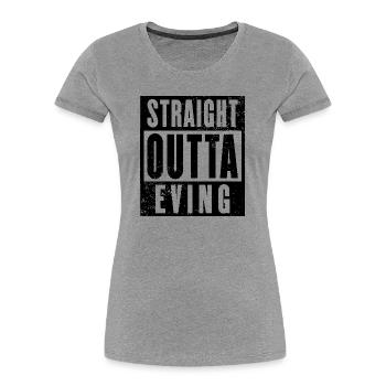 Eving, Ruhrgebiet, Ruhrpott, echter Evinger - Frauen Premium Bio T-Shirt - Grau meliert - Vorne - Mia (176cm)