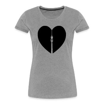 Dortmund mit herz Design , Ruhrgebiet, love DO - Women's Premium Organic T-Shirt - heather grey - Front - Mia (176cm)