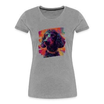Poodle - Women's Premium Organic T-Shirt - heather grey - Front - Mia (176cm)