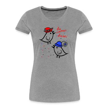 there is always a carnival - Women's Premium Organic T-Shirt - heather grey - Front - Mia (176cm)
