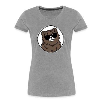 Cool Bear - Women's Premium Organic T-Shirt - heather grey - Front - Mia (176cm)