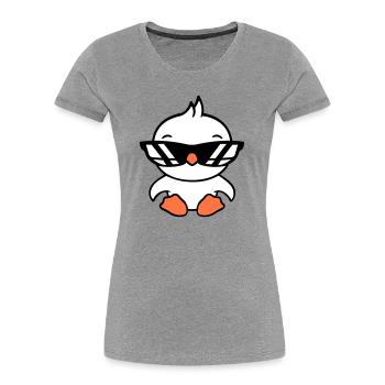 Bird Sunglasses Cool Black Glasses Coolness - Women's Premium Organic T-Shirt - heather grey - Front - Mia (176cm)