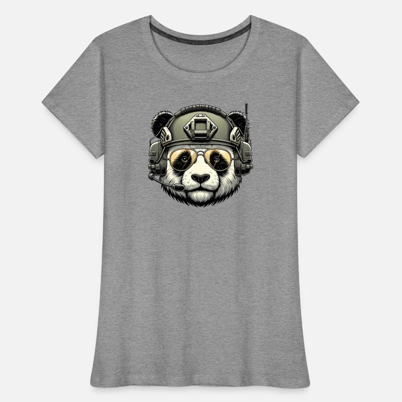 Panda Military Army Design Women's Premium Organic T-Shirt