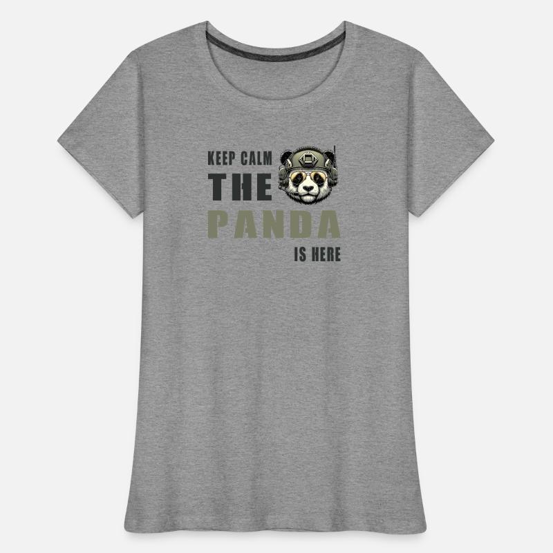 Taktischer Panda – Keep Calm Frauen Premium Bio T-Shirt