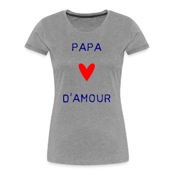 HAPPY FATHER'S DAY. DAD. FATHER'S DAY. FATHER - Women's Premium Organic T-Shirt - heather grey - Front - Mia (176cm)