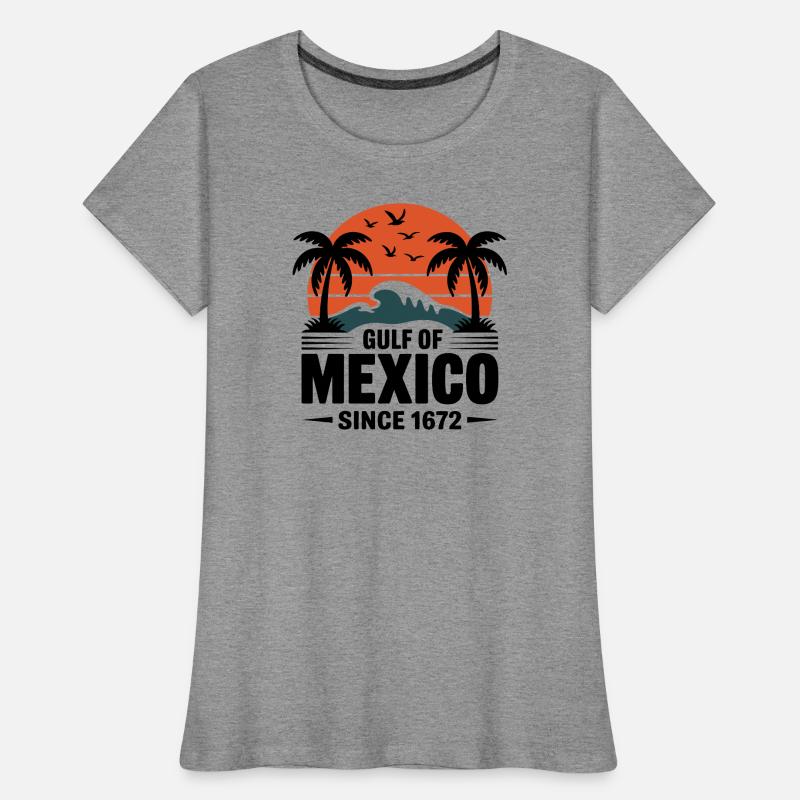 Gulf of Mexico Since 1672 Retro Beach Vibes Frauen Premium Bio T-Shirt