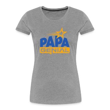 Toller Vater - Frauen Premium Bio T-Shirt - Grau meliert - Vorne - Mia (176cm)