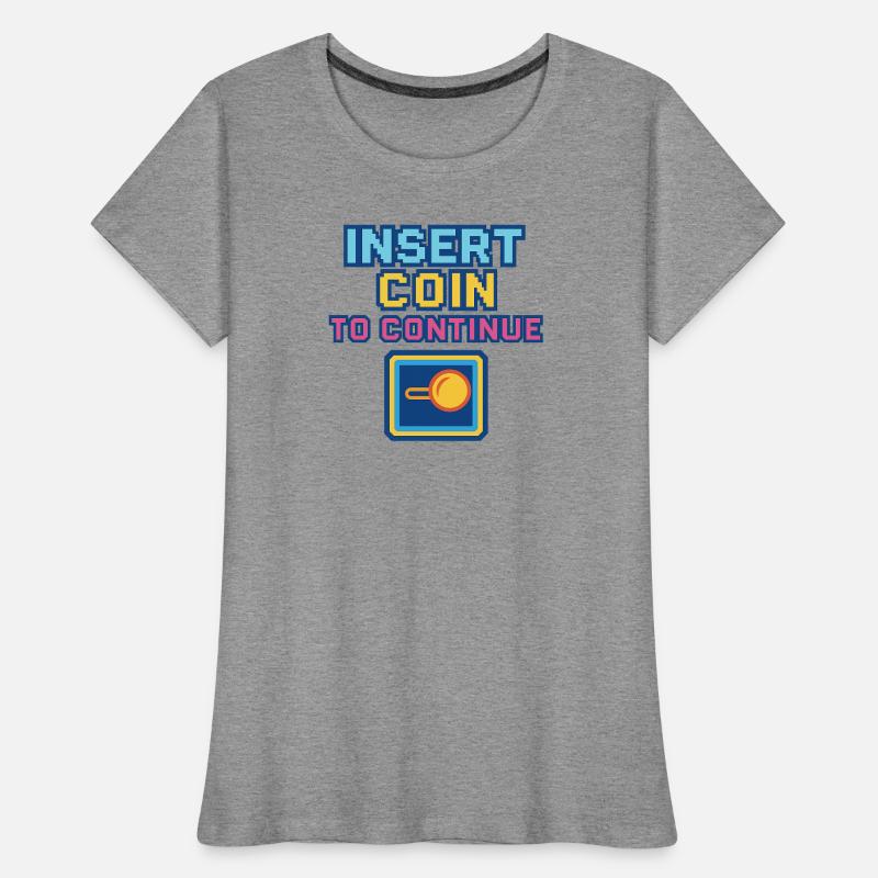 Retro Pixel Arcade Spieldesign Frauen Premium Bio T-Shirt