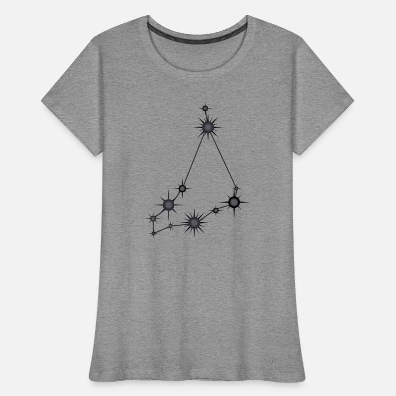 Steinbock Sternbild Sternzeichen Schwarz & Grau Frauen Premium Bio T-Shirt