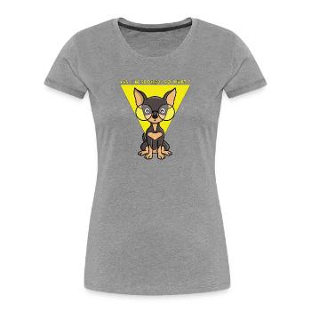 Yes, I'm spoiled. So what? - T-shirt bio Premium Femme - gris chiné - Devant - Mia (176cm)