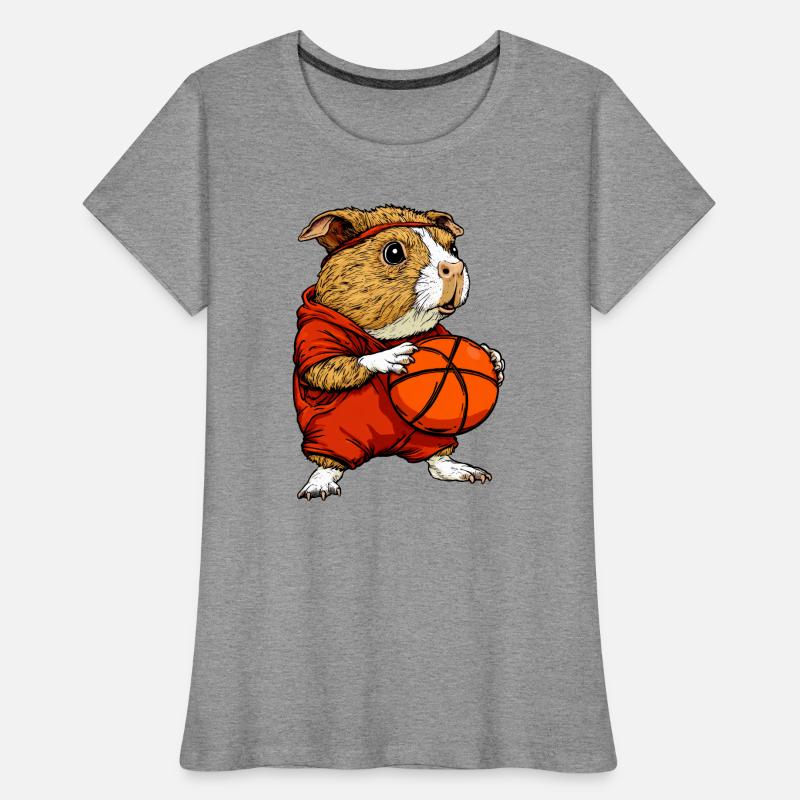 Cochon d’Inde basketteur / basketteur Meersc T-shirt bio Premium Femme