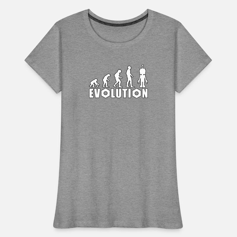 Évolution avec la conception d’une figurine de robot T-shirt bio Premium Femme