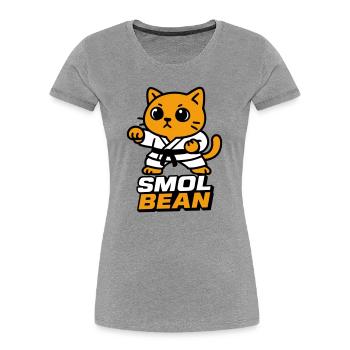 Cat fighters in the dojo - Women's Premium Organic T-Shirt - heather grey - Front - Mia (176cm)