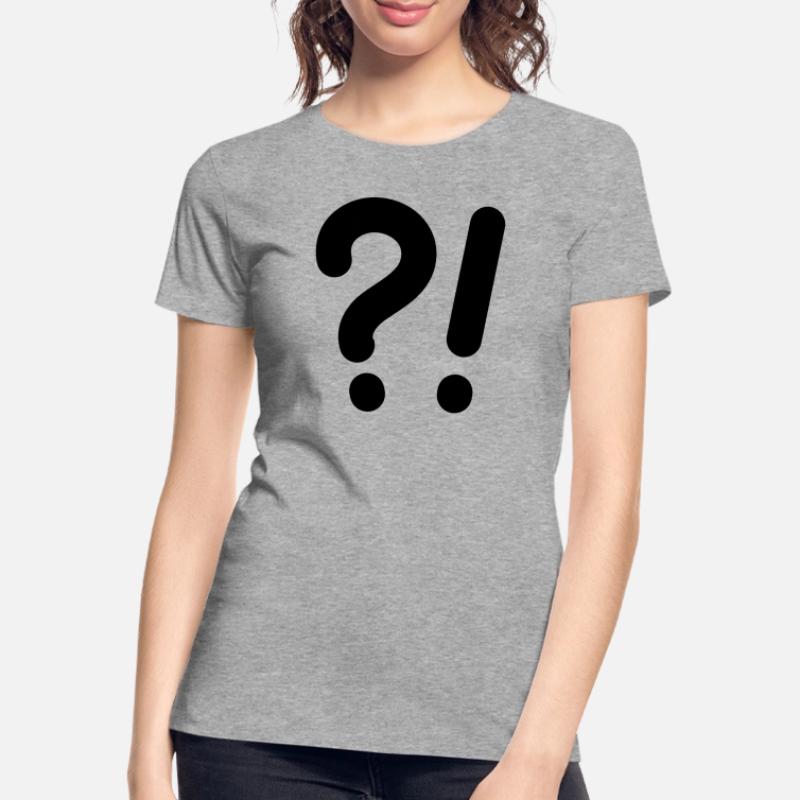 Points d’interrogation et points d’exclamation T-shirt bio Premium Femme