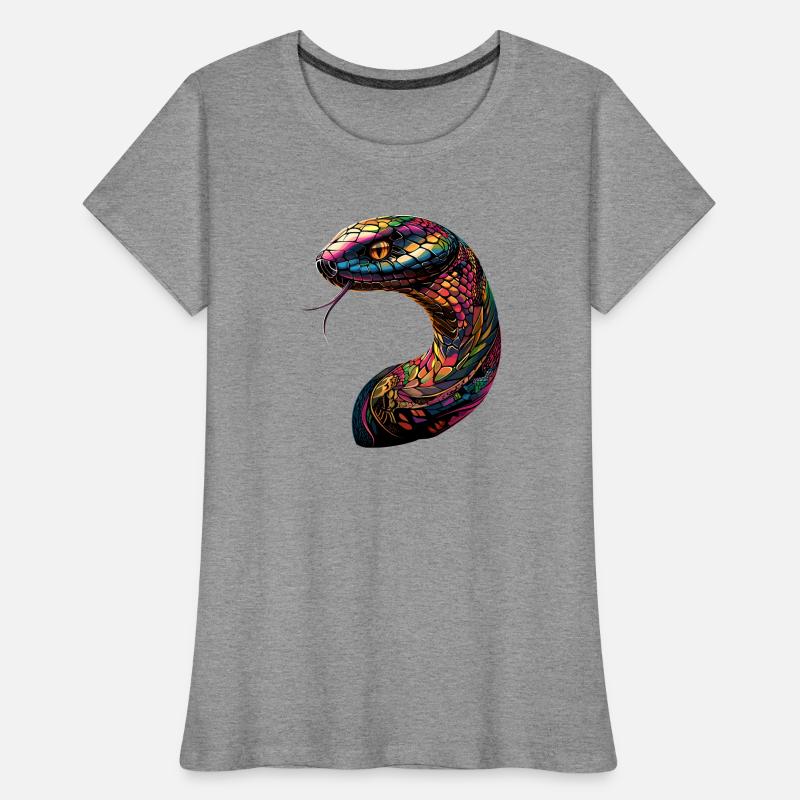 serpent, python, cobra, serpent à sonnettes, serpents T-shirt bio Premium Femme