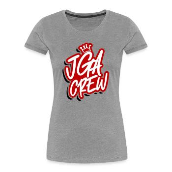 Jga Crew Junggesellenabschied - Frauen Premium Bio T-Shirt - Grau meliert - Vorne - Mia (176cm)