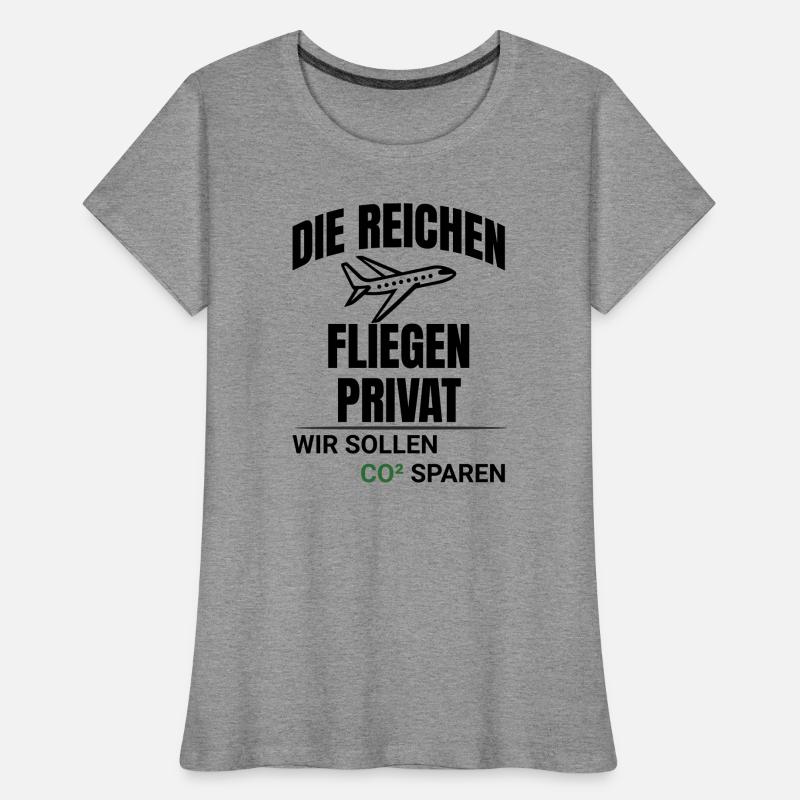Conception abstraite de la protection du climat au CO2 T-shirt bio Premium Femme