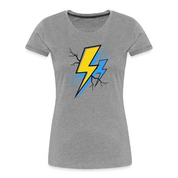 Blue Yellow Ray - Women's Premium Organic T-Shirt - heather grey - Front - Mia (176cm)