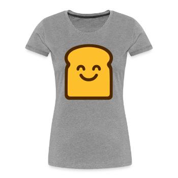 Cute Toast - Frauen Premium Bio T-Shirt - Grau meliert - Vorne - Mia (176cm)
