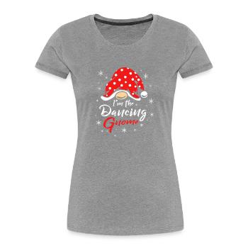 Gnom Tanzen - Frauen Premium Bio T-Shirt - Grau meliert - Vorne - Mia (176cm)