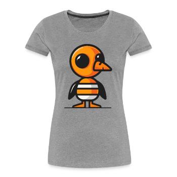 Goose Halloween Zombie - Women's Premium Organic T-Shirt - heather grey - Front - Mia (176cm)