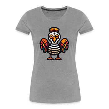 Turkey Halloween Zombie - Women's Premium Organic T-Shirt - heather grey - Front - Mia (176cm)