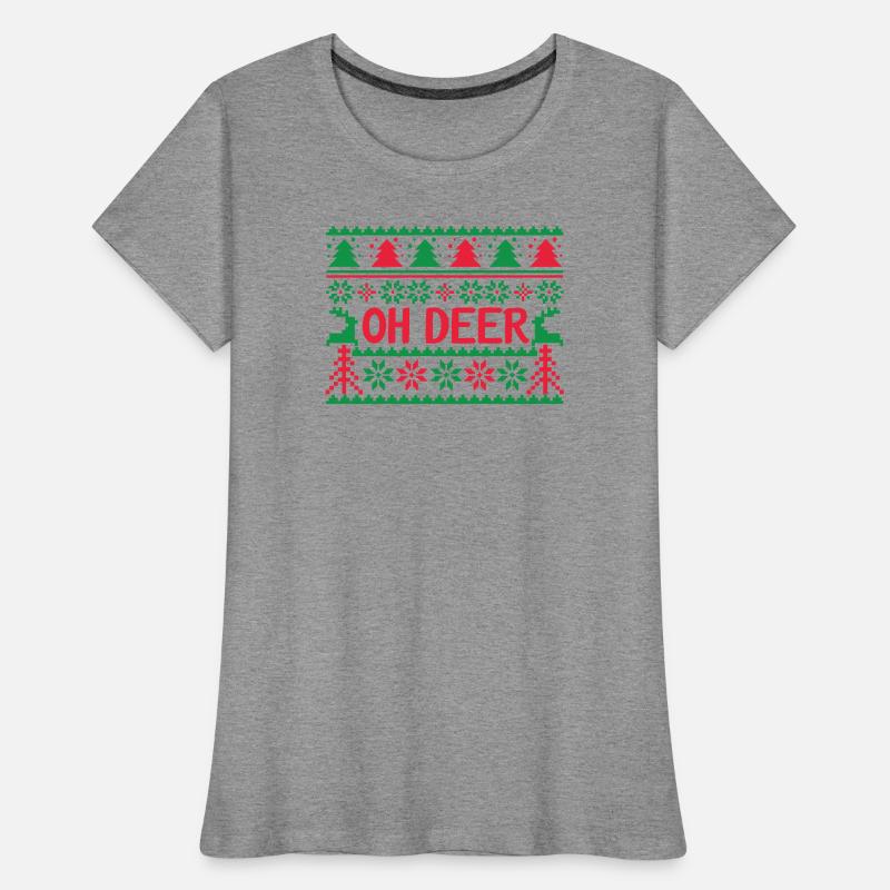 Hässlicher Pullover - Oh Deer Frauen Premium Bio T-Shirt