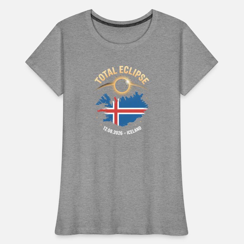 Total Solar Eclipse Iceland 2026 Women's Premium Organic T-Shirt