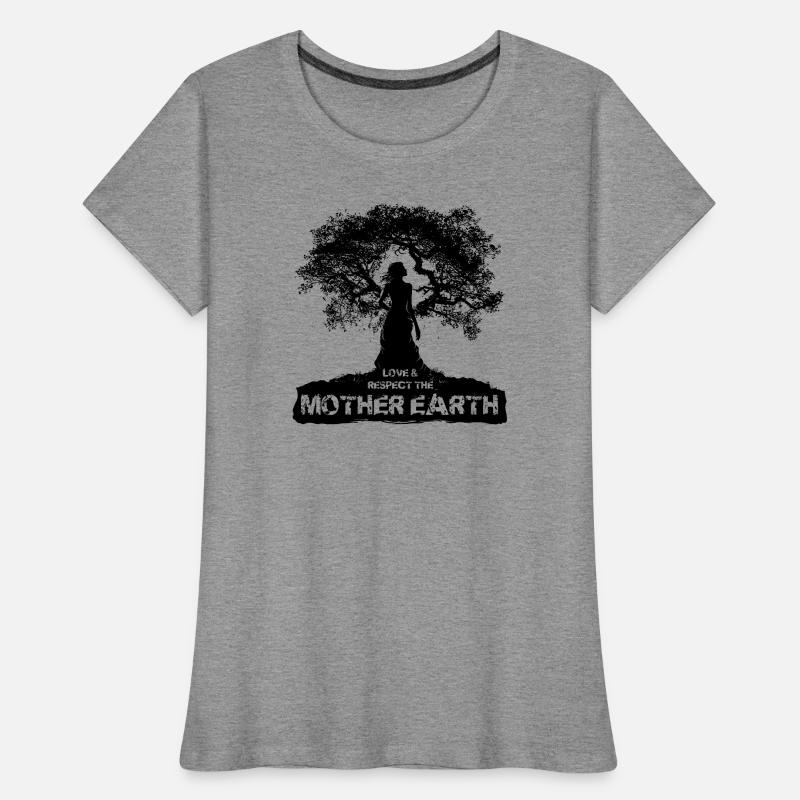 Mutter Erde - Schwarzes Design Frauen Premium Bio T-Shirt