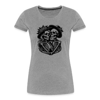 Couple of horror - Women's Premium Organic T-Shirt - heather grey - Front - Mia (176cm)