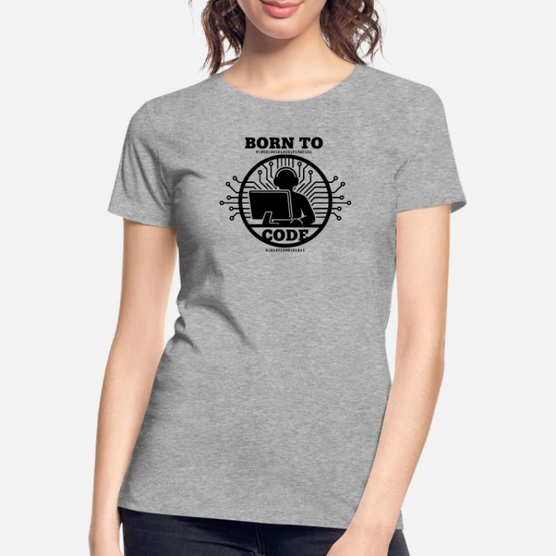 Codeur né pour coder Programmeur T-shirt bio Premium Femme