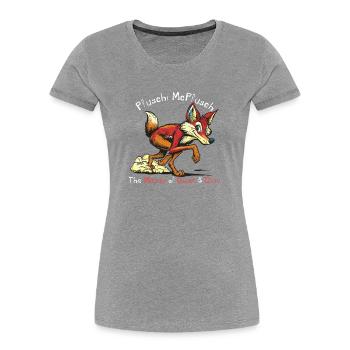 McPush raté Maître du raté - T-shirt bio Premium Femme - gris chiné - Devant - Mia (176cm)