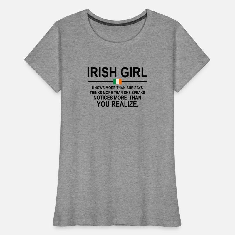 Irisches Mädchen Frauen Premium Bio T-Shirt