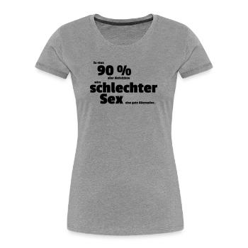 Bad Sex - Women's Premium Organic T-Shirt - heather grey - Front - Mia (176cm)