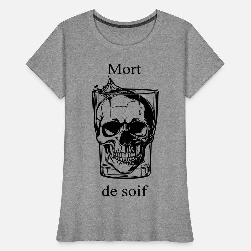 Schädel – Tod des Durstes Frauen Premium Bio T-Shirt