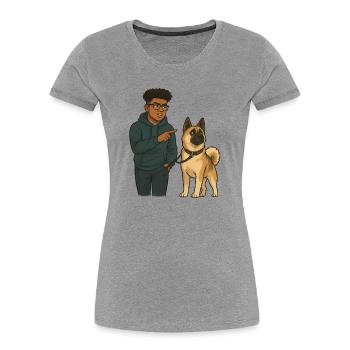 Matt & Holly - Frauen Premium Bio T-Shirt - Grau meliert - Vorne - Mia (176cm)