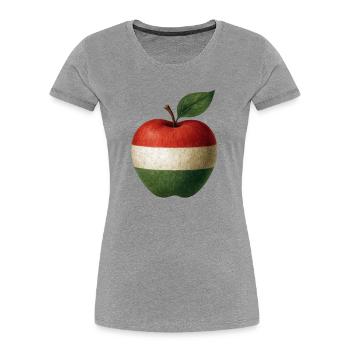 Ungarn - Frauen Premium Bio T-Shirt - Grau meliert - Vorne - Mia (176cm)