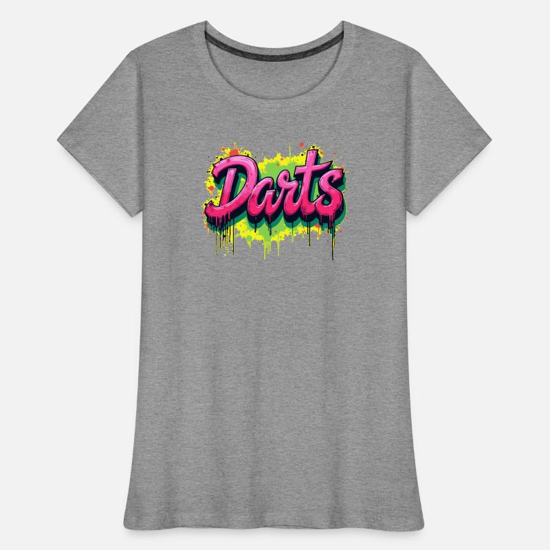 Fléchettes, fléchettes, graffitis T-shirt bio Premium Femme