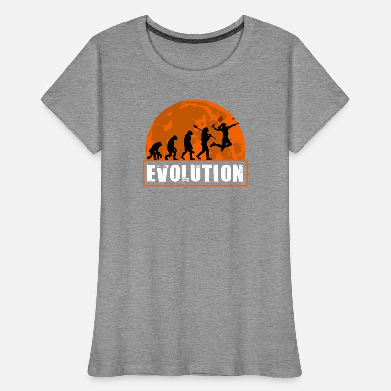 Badminton Evolution Player Smash Schläger Sportkunst Frauen Premium Bio T-Shirt