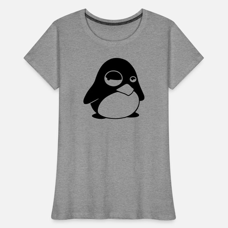 Grumpy Tux – Funny Linux Penguin for Nerds Women's Premium Organic T-Shirt