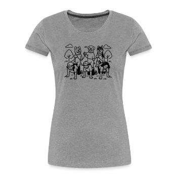 Dog Dog Edition dog rules - Women's Premium Organic T-Shirt - heather grey - Front - Mia (176cm)